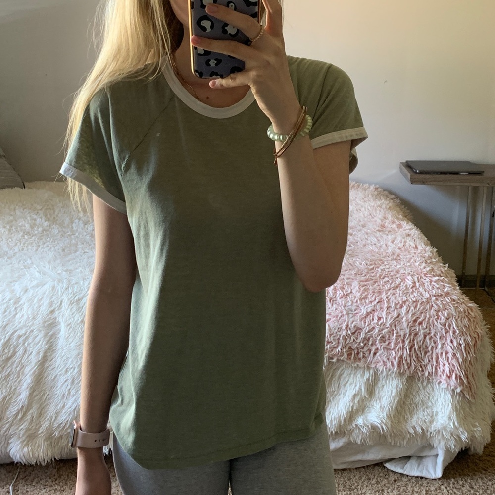 Green tee shirt by American Eagle
